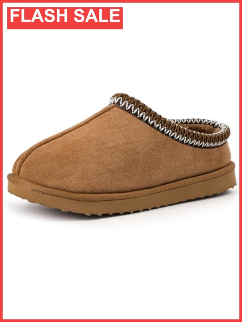 Women Fuzzy Slippers Faux Suede Plush Lined Ankle House Shoes Indoor Outdoor